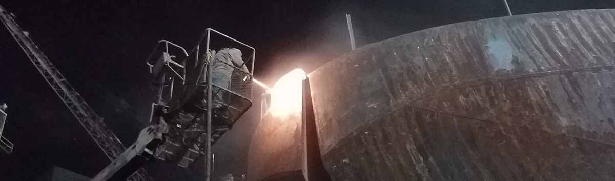 Shipyard saves 70% in abrasive consumption with shift to GMA ToughBlast™